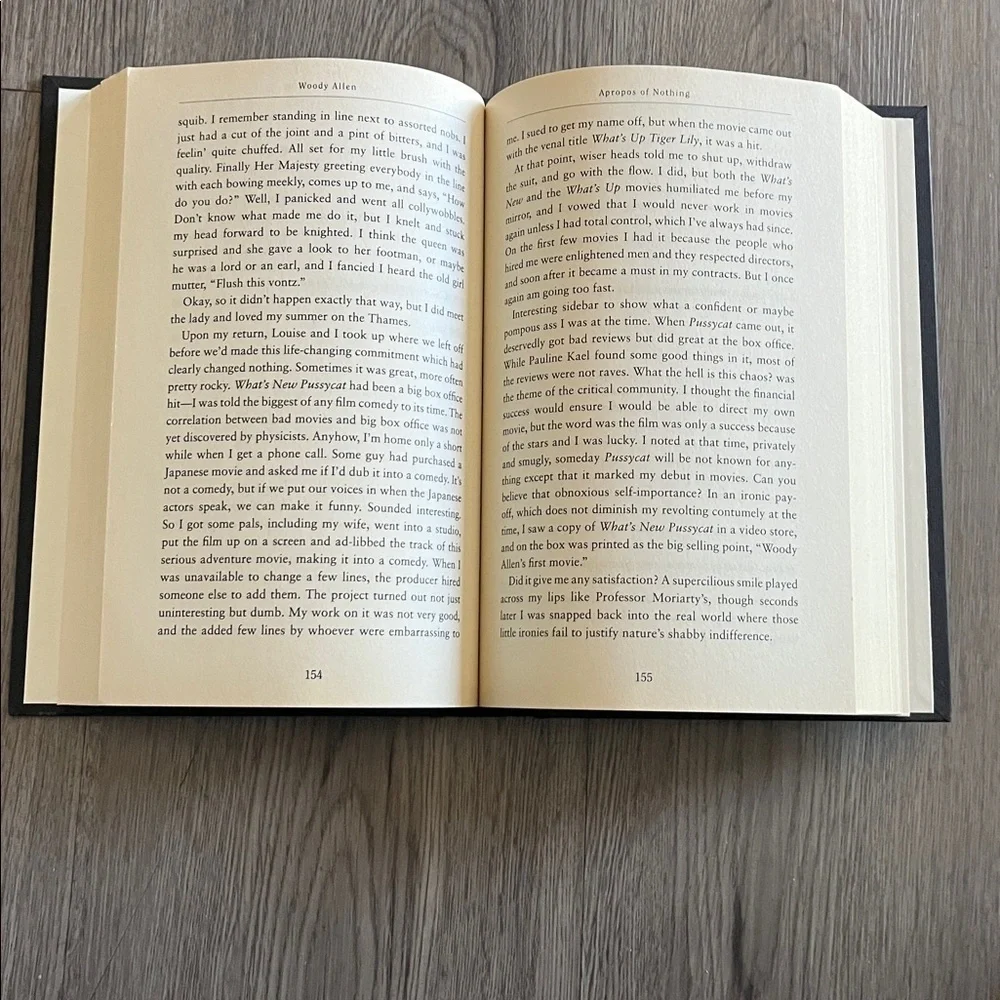 Woody Allen Hardcover Book Apropos of nothing